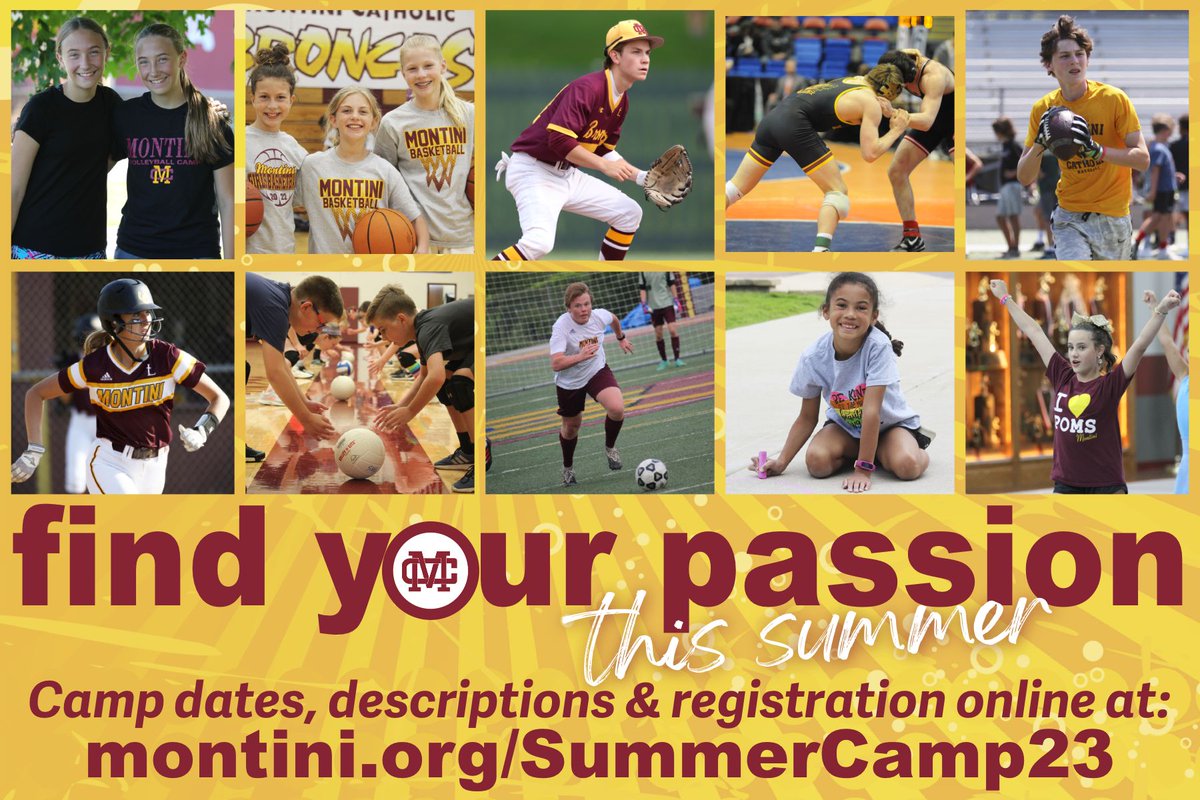 Montini Catholic Bronco Athletic Summer Camp registrations are now open! montini.org/summercamp23