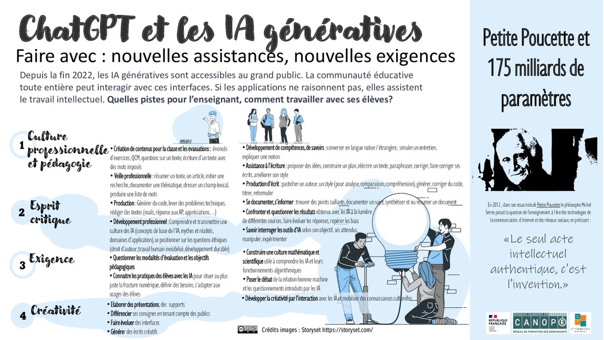 reseau_canope's tweet photo. 💬"On ne peut ignorer l'appropriation des outils numériques dans la manière de faire classe. @reseau_canope est en train de développer des formations pour comprendre les #IA conversationnelles et donner des exemples pour intégrer cette technologie en classe" @McMissir sur @RFI https://t.co/utdTgXiMiV