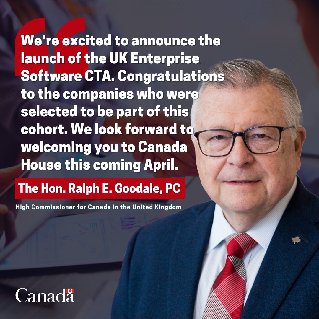 Congratulations to the innovative companies that were chosen for our United Kingdom Enterprise Software CTA program! We are thrilled to welcome them to the <a href="/CTA_TCS/">Canadian Technology Accelerators (CTA)</a> team.