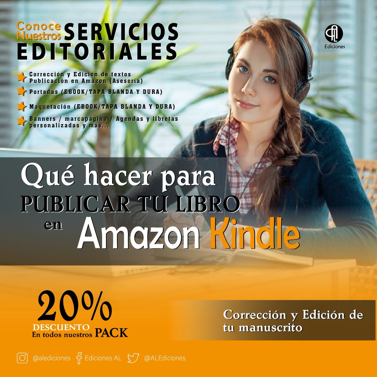 AlEdiciones's tweet photo. En  Ediciones AL te ofrecemos toda la asesoría pertinente además de  excelentes servicios editoriales de Diseño de Portadas,  maquetacion para Ebook/ Paperback / Tapa Dura a precios super accesibles. ☺️ CONTÁCTANOS!!!!  #Disenos2023 #servicioseditoriales https://t.co/X6pPz16TMz