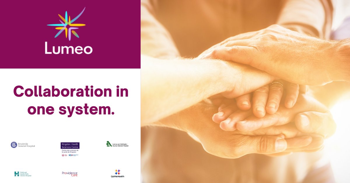 Experience a region where #healthcareproviders can collaborate in one system for better health outcomes in #southeasternOntario. Learn more at lumeorhis.ca #LumeoForYou #CommunityHealth