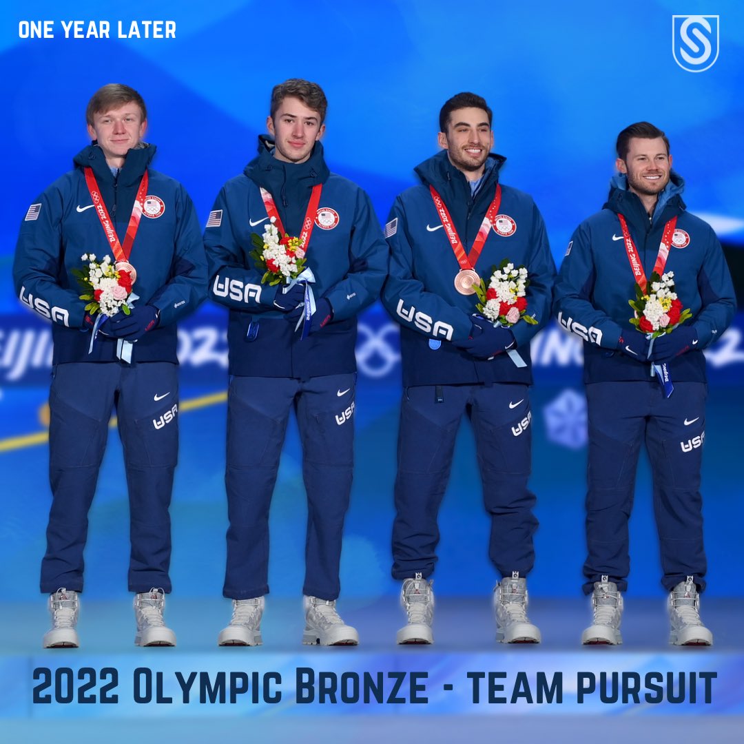 Already one year ago, our men’s squad won the Bronze medal in the Team Pursuit of the 2022 Olympic Winter Games. 🔥🥉