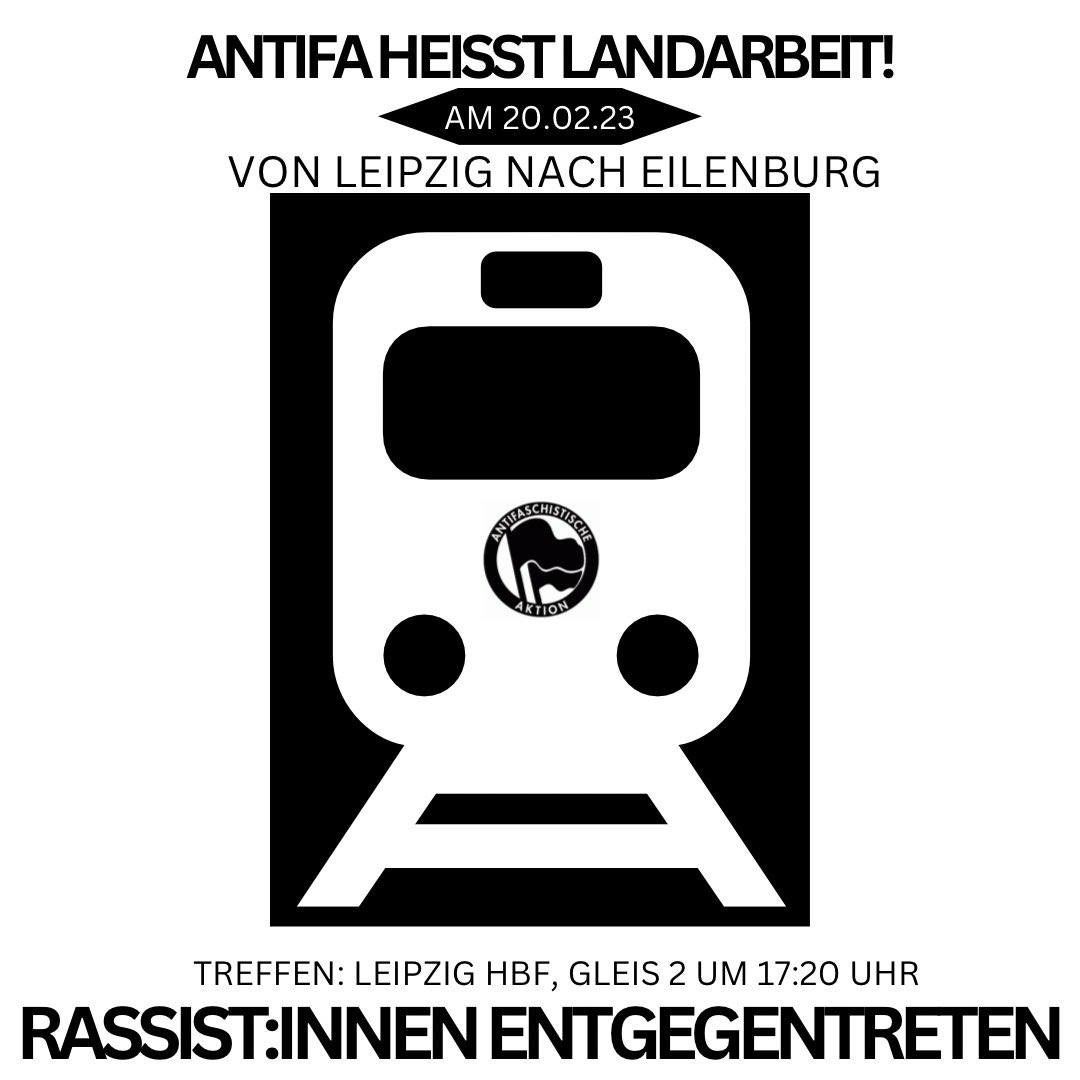 aktionantifale's tweet photo. Antifa heißt Landarbeit - am Montag nach #Eilenburg!

Für nächsten Montag mobilisieren Faschos nach Eilenburg und wollen ihre Hetze gegen Geflüchtete auf die Straße tragen. Das wollen wir nicht unwidersprochen lassen und treten ihnen entgegen.
#le2002 https://t.co/xEuVa9w4SW