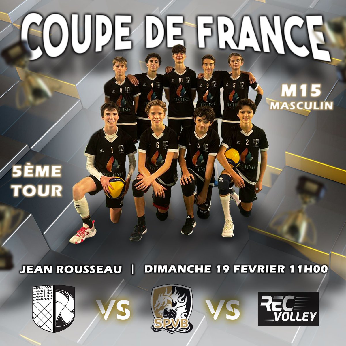 🏆 COUPE DE FRANCE 🏆 Ce weekend nos M15 M accueillent le 5ème tour de coupe de France à domicile Salle Jean Rousseau ! 🎉 On compte sur vous pour venir nombreux les encourager avant le début de nos matchs nationaux 🔥 ALLEZ LE SCO ! 🤍🖤