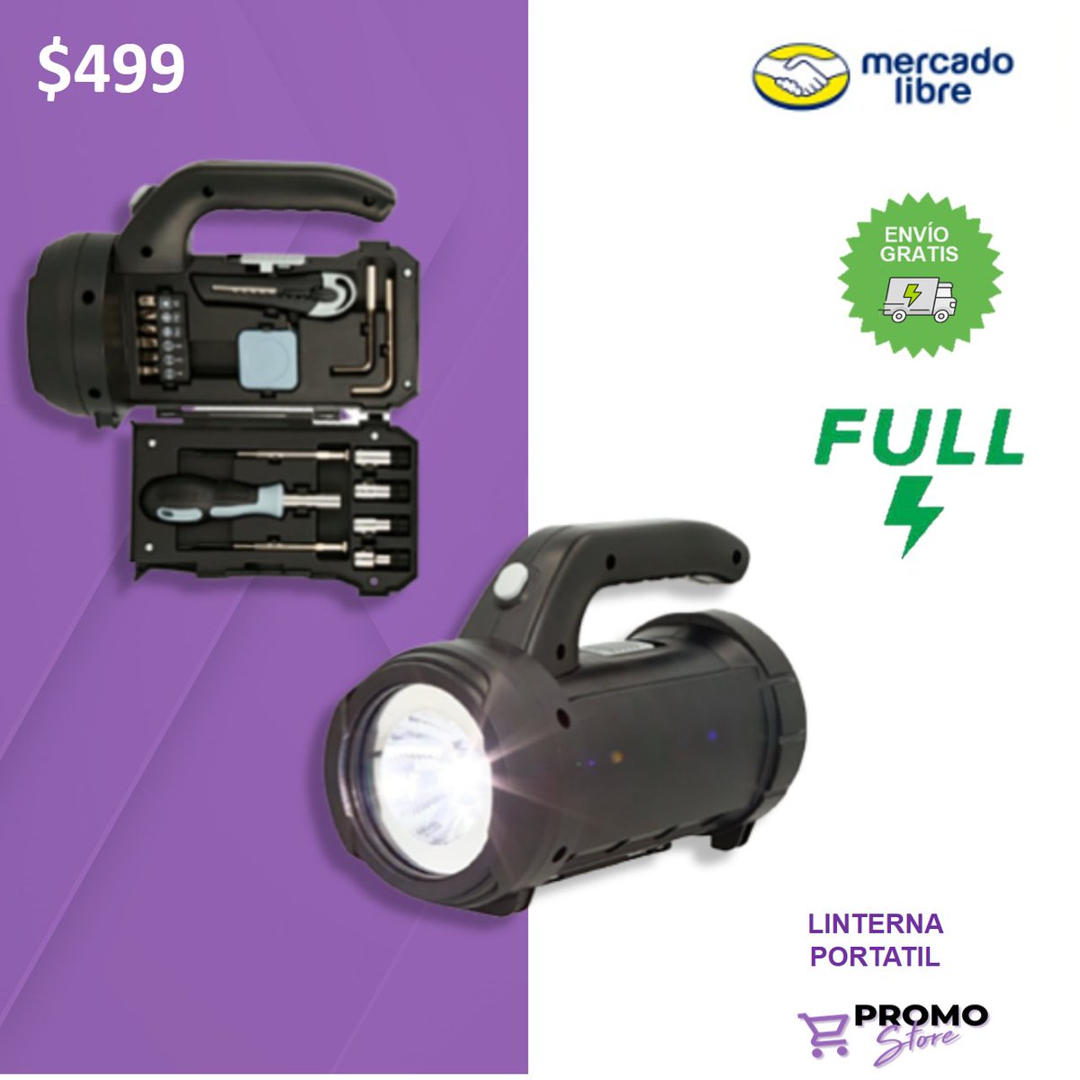 PromoStoreML's tweet image. Linterna pórtatil 2 en 1. Lámpara de LED y apartado de herramientas en el costado. Incluye 17 accesorios
COMPRA YA: articulo.mercadolibre.com.mx/MLM-1714554932…

#hogar #herramientas #oferta #Marketing #MercadoPago #hombres #home #mercadolibre