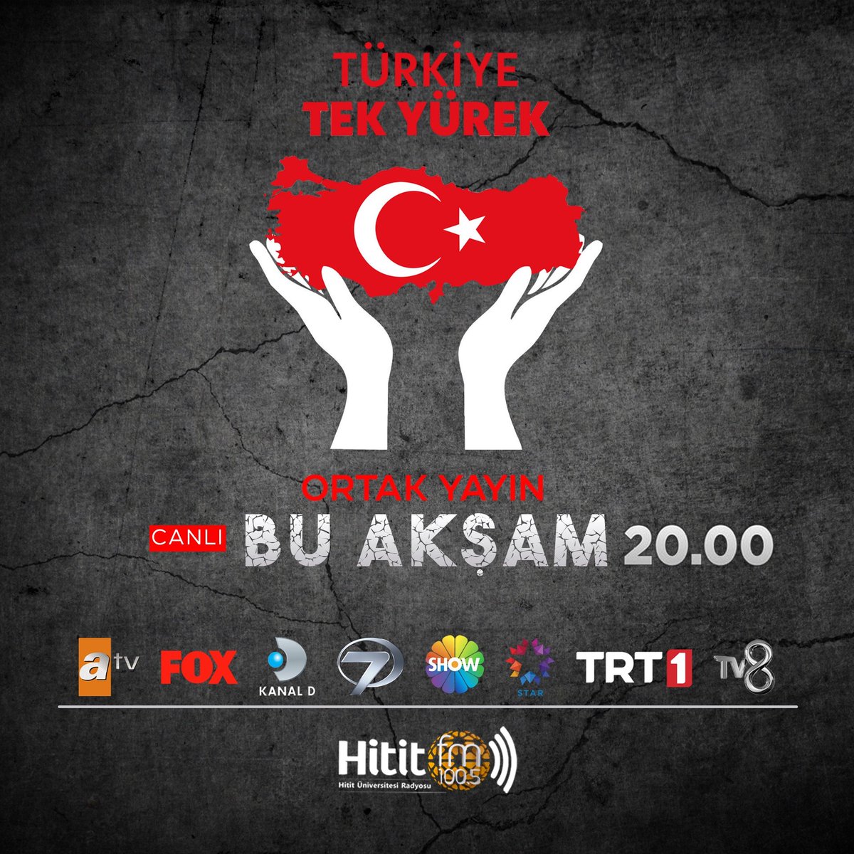 Hitit Üniversitesi Radyosu (@hititfm) on Twitter photo "Türkiye Tek Yürek" özel yayınında Ülkemizin en çok izlenen Televizyon kanalları ile Radyo istasyonları ortak yayında buluşuyor. Üniversite Radyomuz #hititfm de bu yayında yerini aldı.
<a href="/rtukkurumsal/">RADYO VE TELEVİZYON ÜST KURULU</a> <a href="/HituKurumsal/">Hitit Üniversitesi</a> <a href="/ProfAliOzturk/">Ali Osman Öztürk</a>
<a href="/MedyaHitit/">Hitit Medya ve İletişim</a> Eğitim ve Uygulama Radyosu "Türkiye Tek Yürek" özel yayınında Ülkemizin en çok izlenen Televizyon kanalları ile Radyo istasyonları ortak yayında buluşuyor. Üniversite Radyomuz #hititfm de bu yayında yerini aldı.
<a href="/rtukkurumsal/">RADYO VE TELEVİZYON ÜST KURULU</a> <a href="/HituKurumsal/">Hitit Üniversitesi</a> <a href="/ProfAliOzturk/">Ali Osman Öztürk</a>
<a href="/MedyaHitit/">Hitit Medya ve İletişim</a> Eğitim ve Uygulama Radyosu