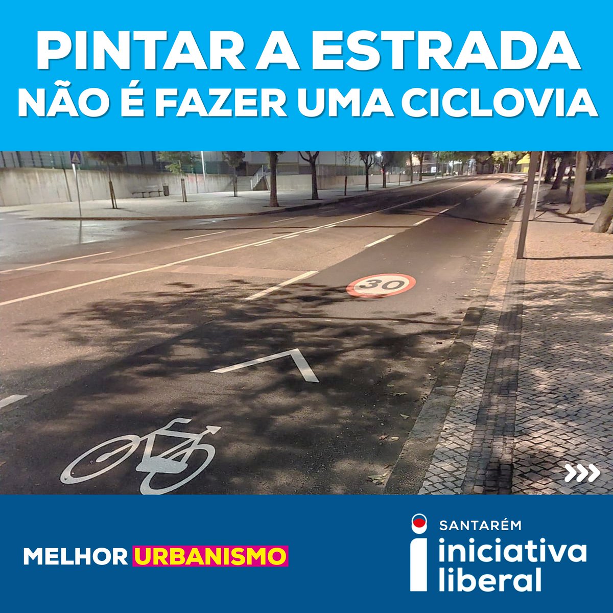 SantaremLiberal's tweet photo. 🔵🔴 Já há anos que esperamos pela ampliação da rede de ciclovias em Santarém, principalmente o troço que liga o W Shopping com a Escola Ginestal Machado. Este projeto incompleto leva a que ambas as ciclovias acabem abruptamente, levando os seus utilizadores ... (1/4) https://t.co/0xl7tcQCuX