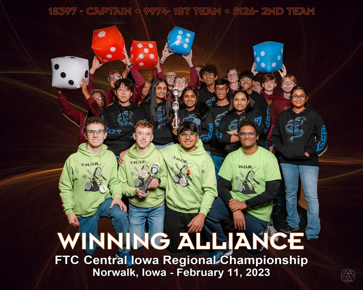 Thanks Aztechs and T.H.O.R. for an awesome alliance!  On to State! <a href="/ftc9974/">FTC 9974 - T.H.O.R.</a> <a href="/Ankeny_Hawks/">Ankeny High School Activities</a> <a href="/AnkenySouthview/">Ankeny Southview</a> #FTC