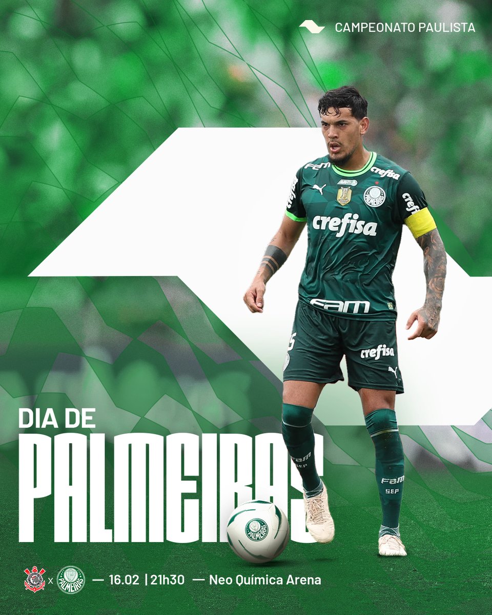 Palmeiras's tweet photo. É DIA DE DERBY E NADA MAIS IMPORTA! HOJE É DIA DE PALMEIRAS! 🟢⚪️

#AvantiPalestra #CORxPAL https://t.co/w1BWfFcChv