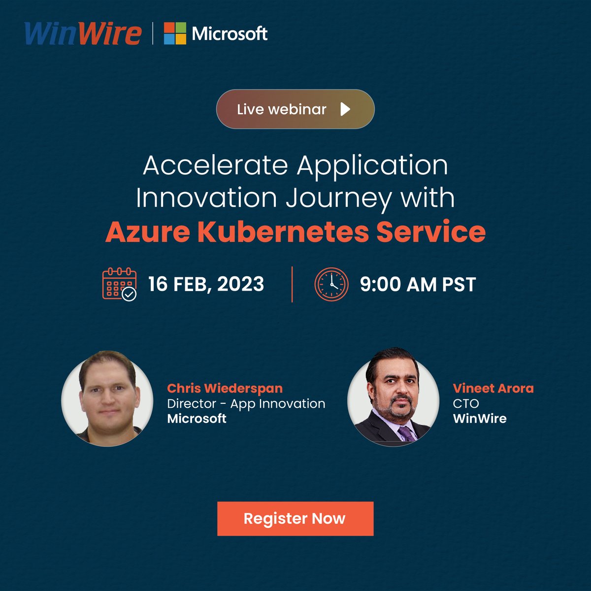 WinWire's tweet image. Don&apos;t miss to register for an interactive webinar on #AzureKubernetesService.

Join @WinWire and @Microsoft to get an overview &amp;amp; best practices of #AKS and how you can efficiently operate applications at scale and speed. 

Register - hubs.la/Q01Cm_vZ0
#MSPartner #Kubernetes
