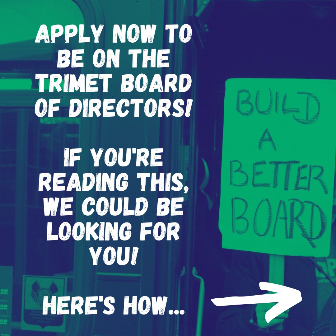 OPALEJOR's tweet photo. Apply now to be on the TriMet Board of Directors! https://t.co/RE372zupFz