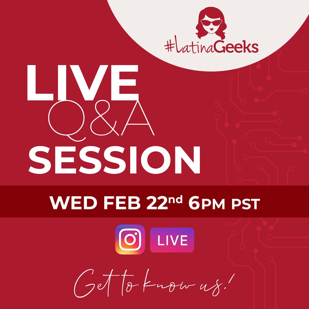 LatinaGeeks's tweet image. Do you want to be part of a community of Latinas in #STEM who support and motivate each other? ¡Únete a nosotras! Join us LIVE📲 and discover what we have planned for you!

#latinageeks