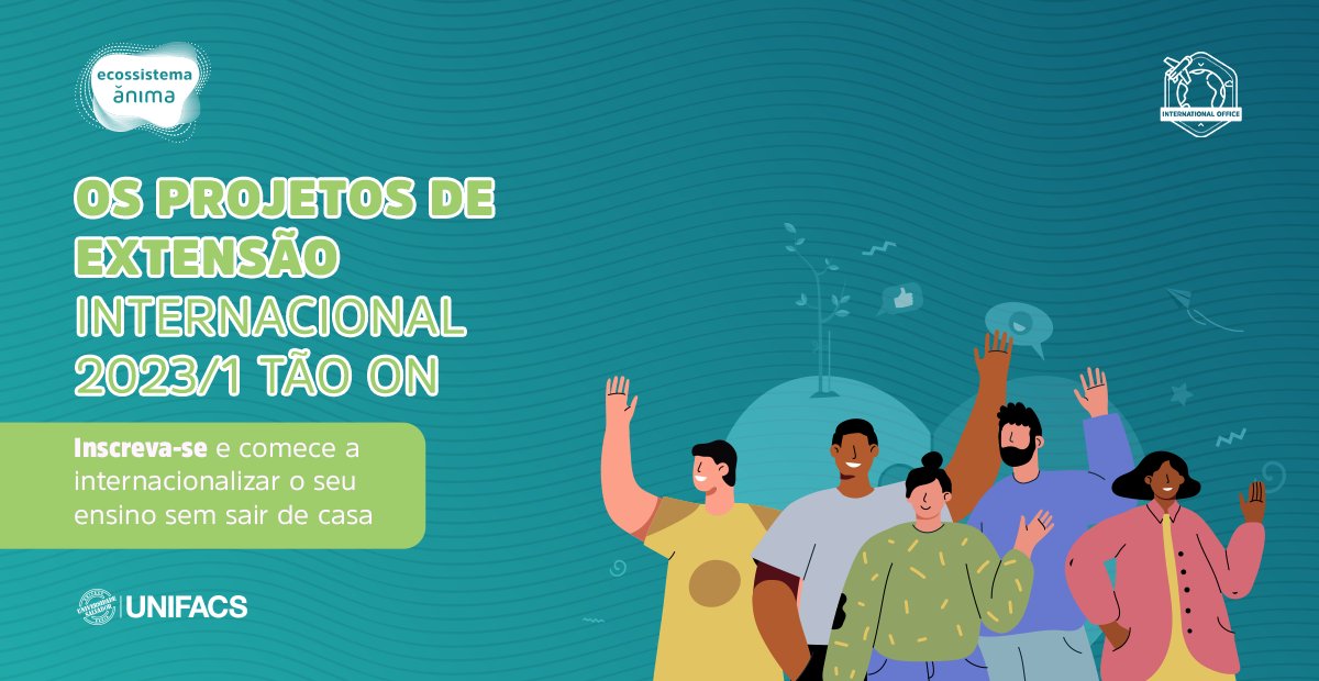 unifacs's tweet photo. Internacionalizar a sua vida acadêmica é expandir o seu currículo e a visão de mundo além das fronteiras. Nos Projetos de Extensão Internacional, você desenvolve projetos internacionais sem sair de casa. Saiba mais arrastando pro lado.
Confira o edital em https://t.co/fDHp8CmBPn https://t.co/fBjbgeqykt