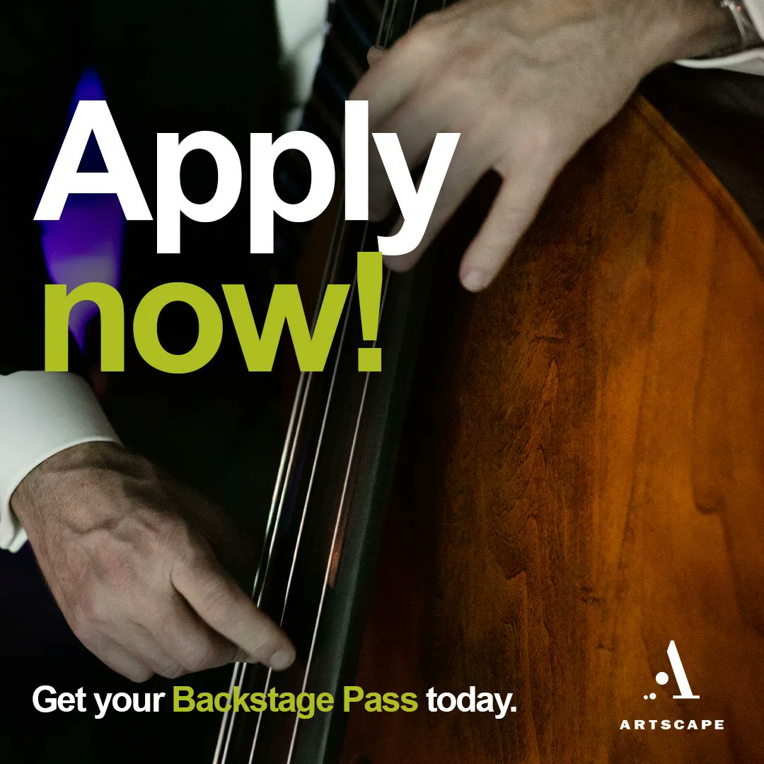 Artscape community! Have you applied for your Backstage Pass?
⁣
Backstage Pass offers subsidized spaces to creatives who have been affected by the pandemic, and are in need of space to perform, produce or rehearse! 
⁣
Learn more and Apply NOW! bit.ly/410G5ov