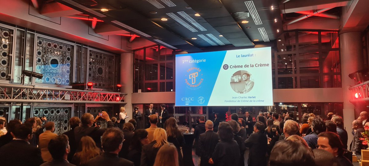 Bravo à <a href="/hellocreme_fr/">crème de la crème</a> ... lauréat du prix de la performance 
#Tropheeinnovation <a href="/CRCCParis/">CRCC de Paris</a>