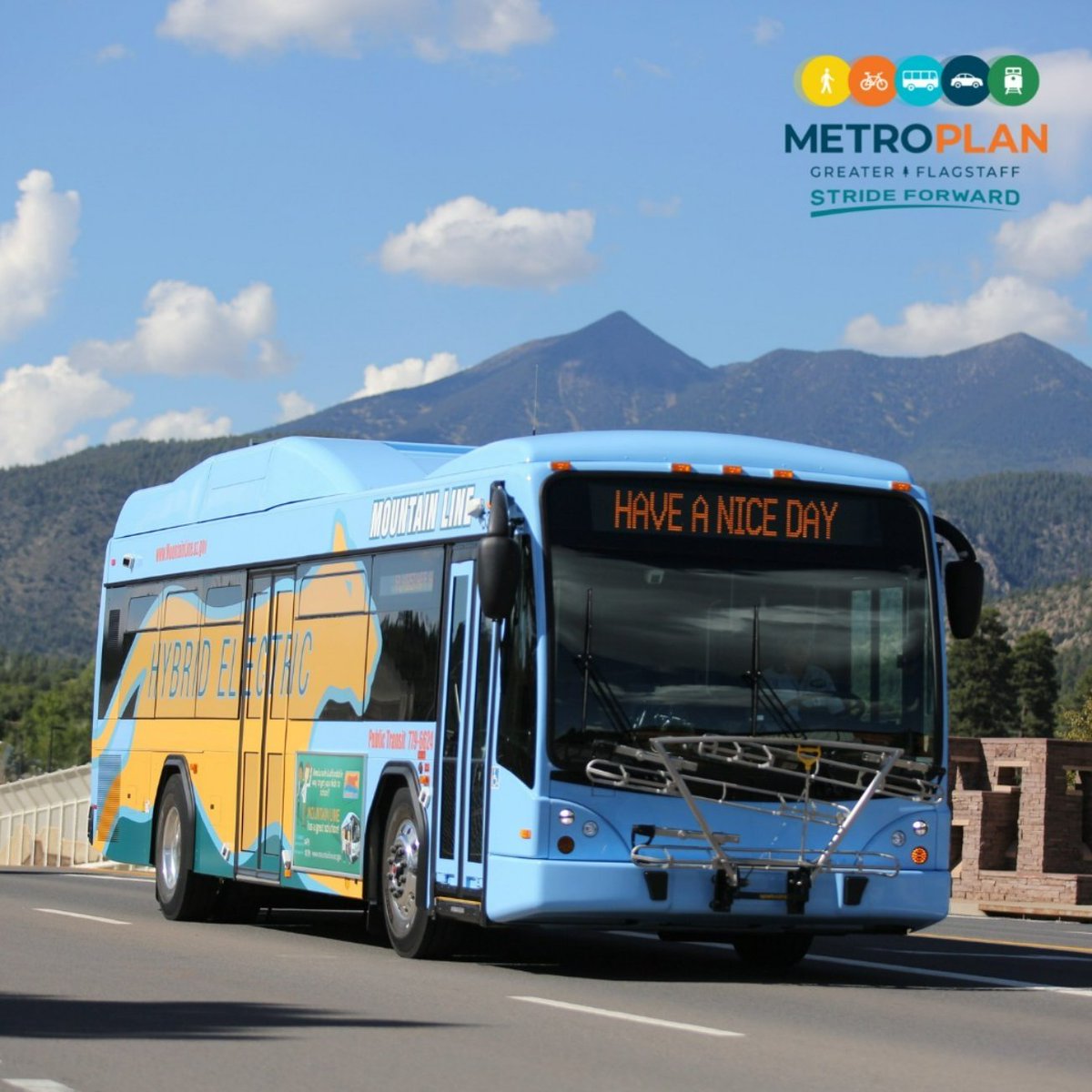 Stride Forward will assess Greater Flagstaff’s existing and future transportation needs to develop a plan that includes roadways, public transportation, accessibility, affordability, and more. Learn more about our plan for the next 20 years and beyond at metroplanflg.org/strideforward!