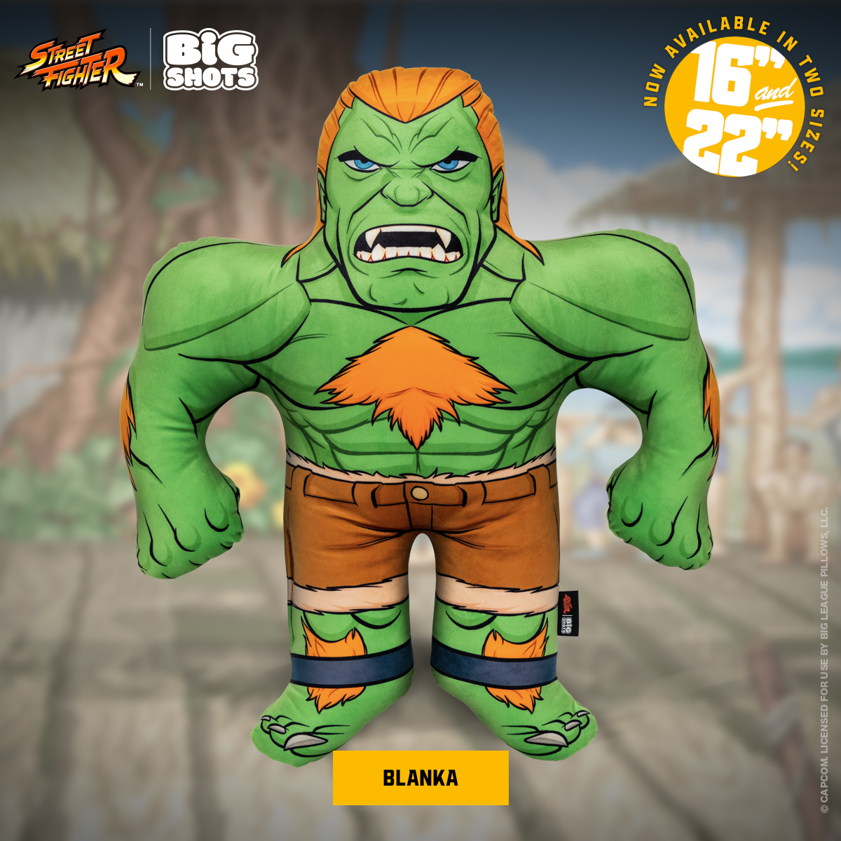 WpadcShops x Street Fighter Blanka Pillow green