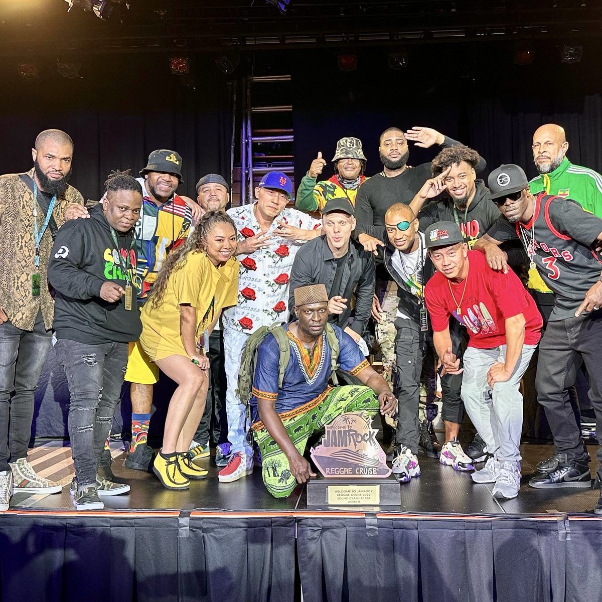 wtjrc's tweet photo. 🔊🔊🔊SOUND SYSTEM SALUTE!!

So much talent &amp; love for the culture #AllInTheSameBoat!!! Big Up to all #WTJRC #SoundClashAtSea contenders + supporters!!💥💥

Which sounds do you want to see at the next battle on board⁉️

#WelcomeToJamrock #ReggaeCruise #JamrockCruise https://t.co/k2dca1nEYe