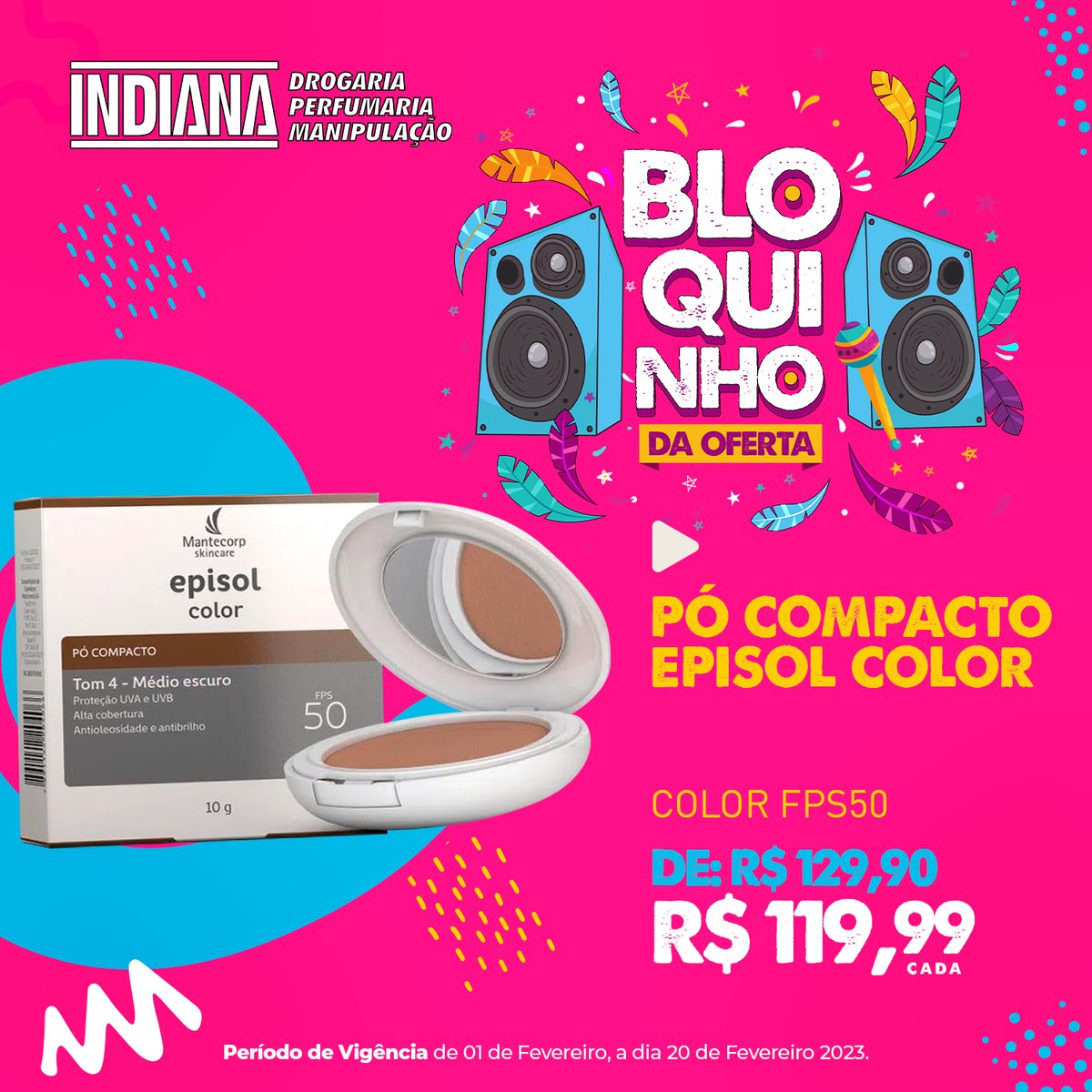 farmaciaindiana's tweet photo. É carnaval, é hora de celebrar! 🎭

E o que melhor do que fazer isso com nossas promoções incríveis? Acesse agora nossa loja e confira o bloquinho da oferta.
Vem com a gente curtir o carnaval com economia

#farmaciaindiana #carnaval2023 #carnavalderua #cupomdedesconto #promocao https://t.co/963wDDkPsJ