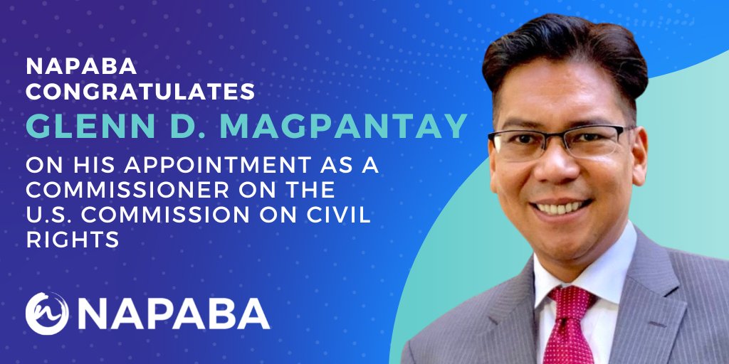 NAPABA congratulates <a href="/magpantay_glenn/">Glenn Magpantay</a> on his appointment as a Commissioner on the U.S. Commission on Civil Rights. Glenn is a long-time civil rights attorney, professor, and LGBTQ rights activist. In 2020, Glenn received NAPABA’s distinguished Trailblazer Award.
