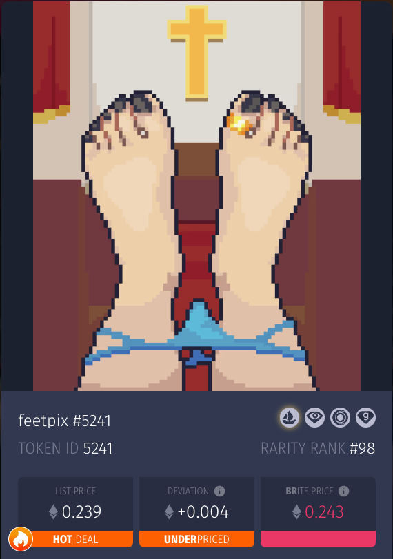 👀 Seeing some deals on <a href="/feetpixwtf/">feetpix</a> as burns of the collection go brrrr

Find all these 🔥 deals @ beyondrarity.com/c/feetpixwtf