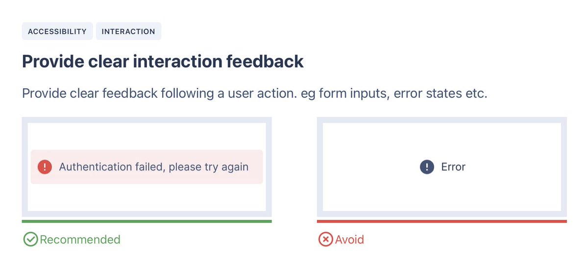 AsmaaYazouri's tweet image. تقديم ملاحظات تفاعلية واضحة 
#user_experince_design #user_interface_design #uiuxdesign