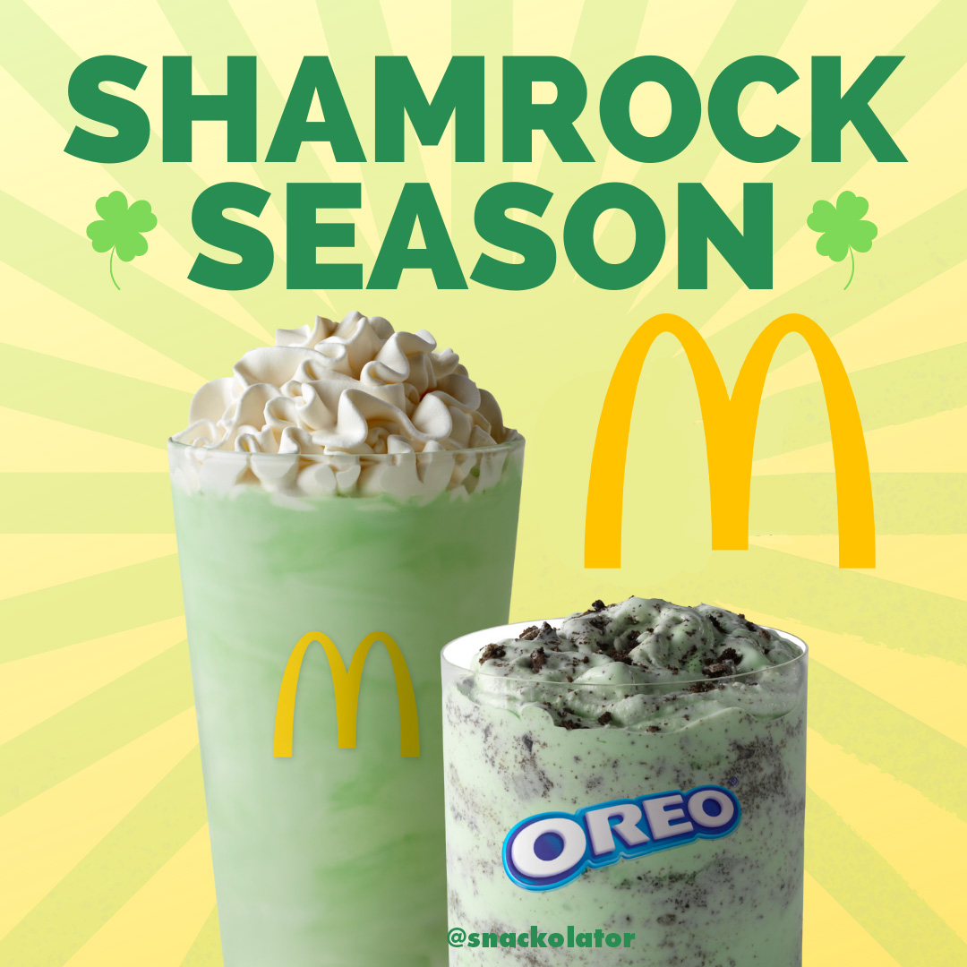 Snackolator on Twitter "Shamrock Season has arrived at McDonald's