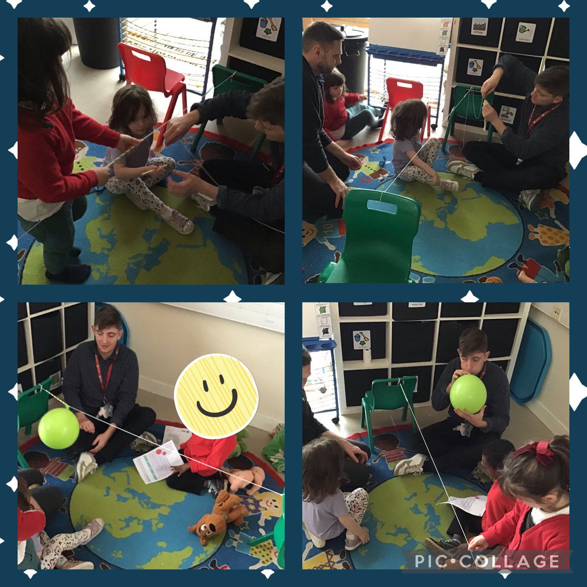 YsgolHenFelin's tweet photo. #YHFClass2 have been busy planning and looking at balloon rockets and how they move. #YHFEngineeringweek https://t.co/zYnBE5isjB