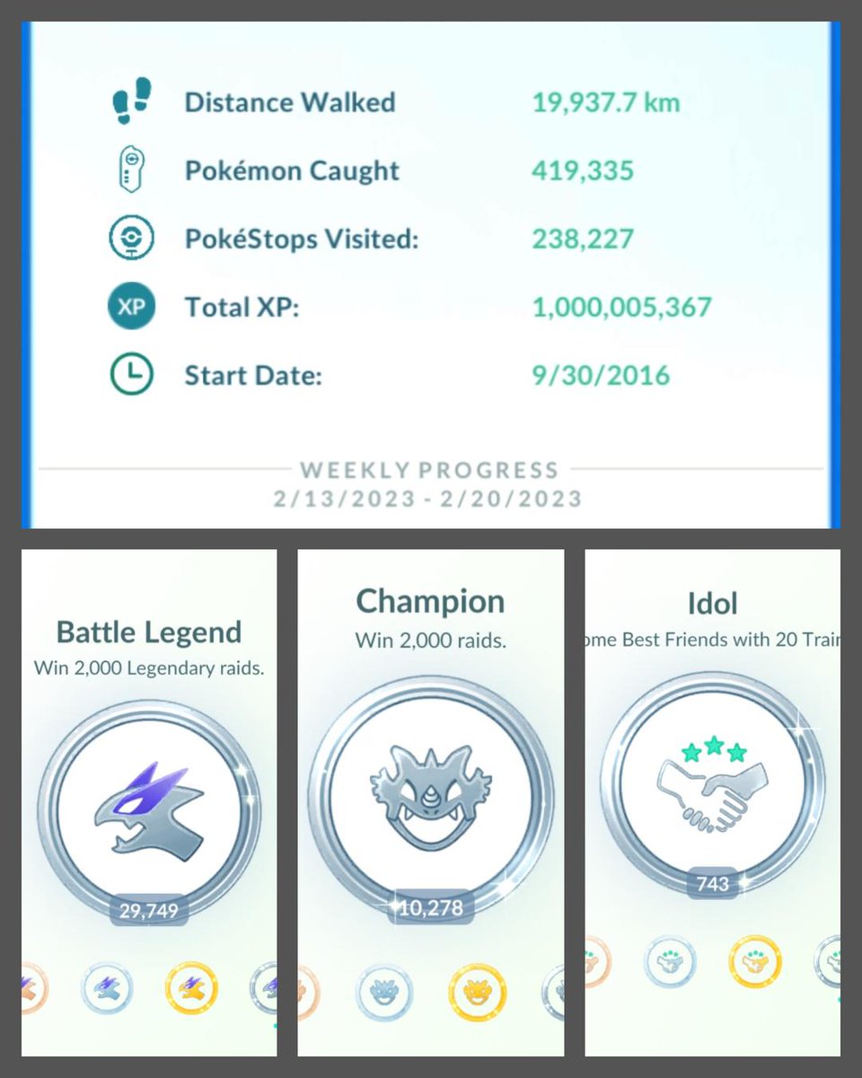 Reached 1 billion xp today 🥰 This would not be possible without your help. Thank you for all the friendships and raid invites along the way 💖
#PokemonGo #1billionxp #PokemonGOraid #PokemonGOfriends