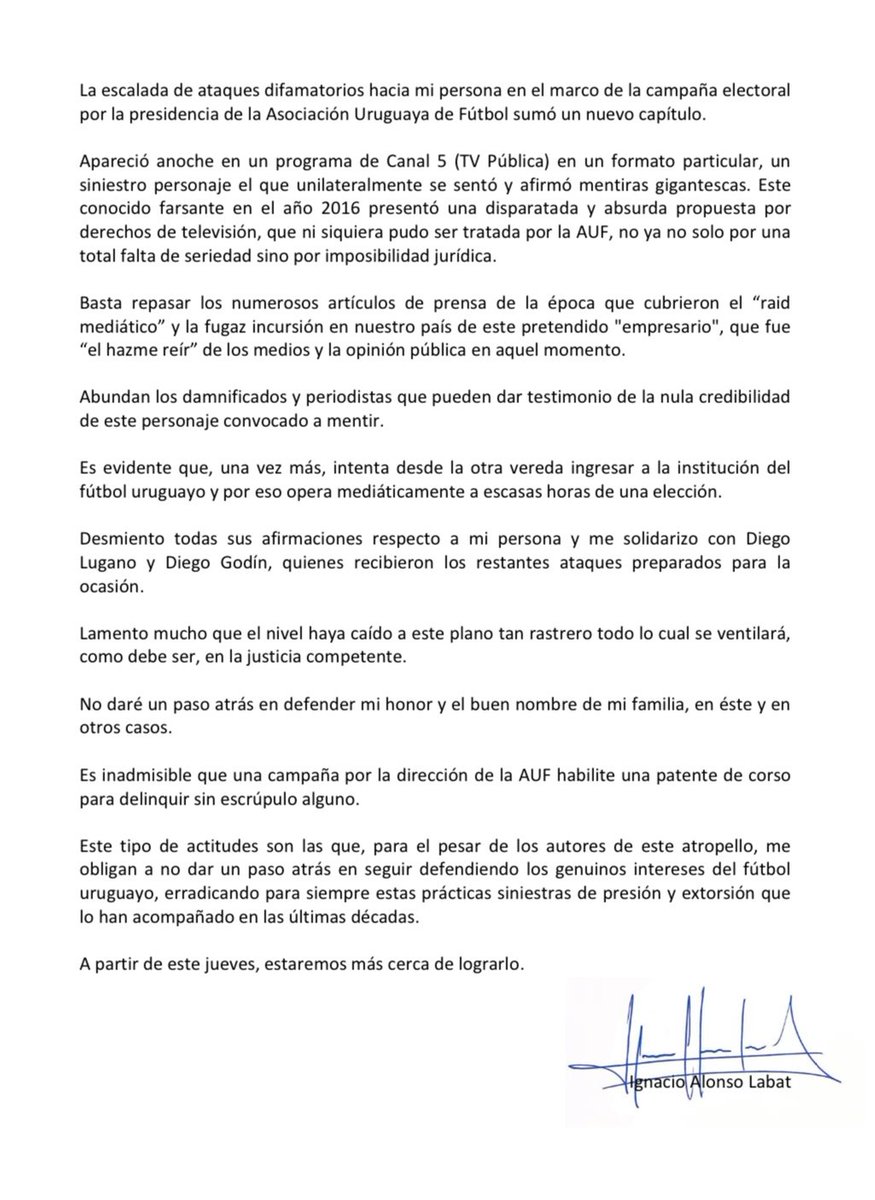 nachoalonso33's tweet photo. Al Fútbol Uruguayo. A la opinión pública. https://t.co/wmghIXQiev