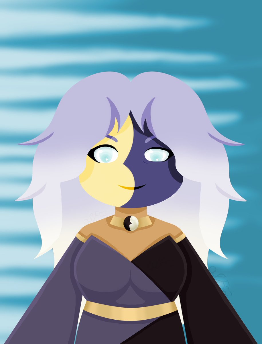 TrueGoldenRose's tweet image. I was in a even on Discord called FireCracker and my task was to make a Yin Yang piece that coexisting in perfect harmony. I created a chibi that was inspired by The Owl House Collecters to show sun &amp;amp; moon. Also, it been a while since I did cell shading. What should I name her?