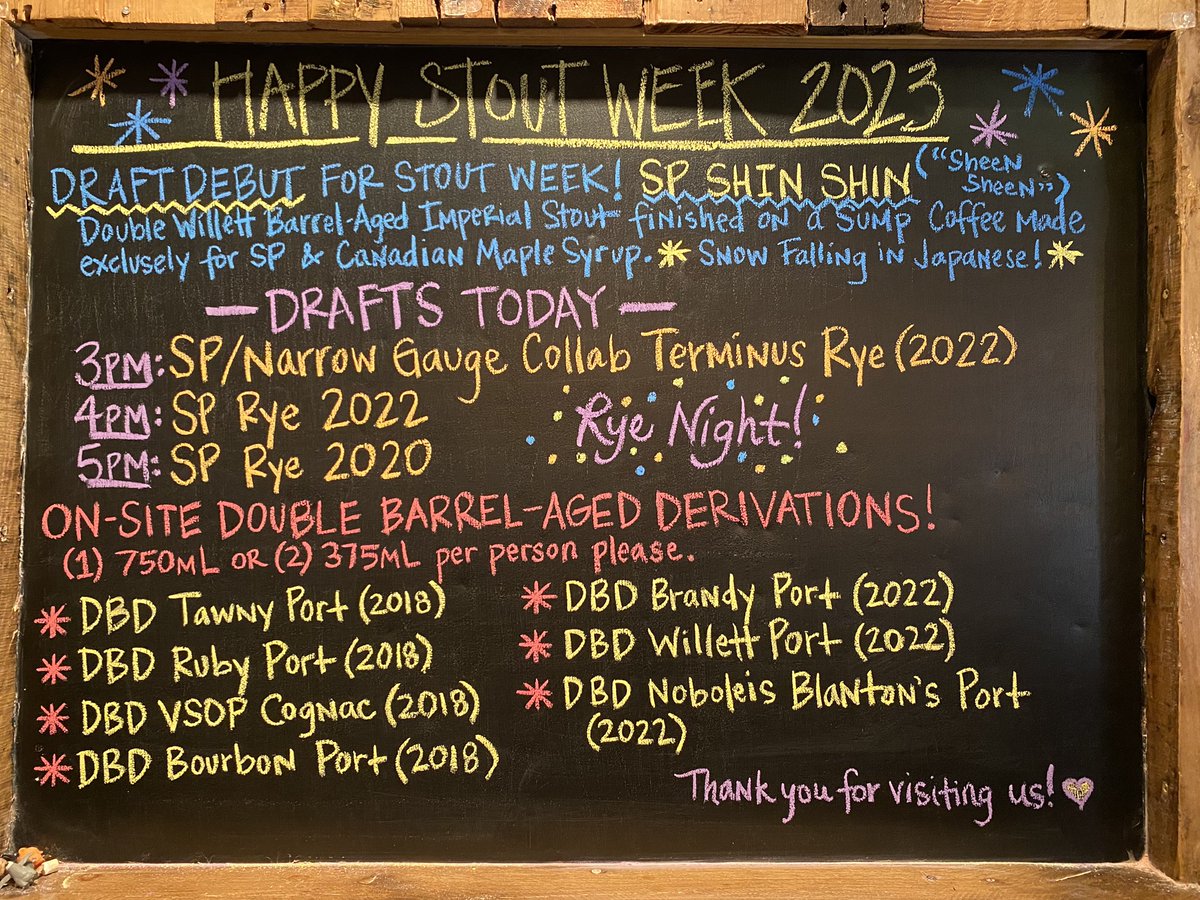 Side Project Cellar (@sideprojectcell) on Twitter photo We are tapping three <a href="/SideProjectBrew/">Side Project Brewing</a> Rye Barrel-Aged Stouts on Draft today! We also still have some Double Barrel Derivations for on-site enjoyment :) Come enjoy this beautiful Wednesday with us! We are tapping three <a href="/SideProjectBrew/">Side Project Brewing</a> Rye Barrel-Aged Stouts on Draft today! We also still have some Double Barrel Derivations for on-site enjoyment :) Come enjoy this beautiful Wednesday with us!