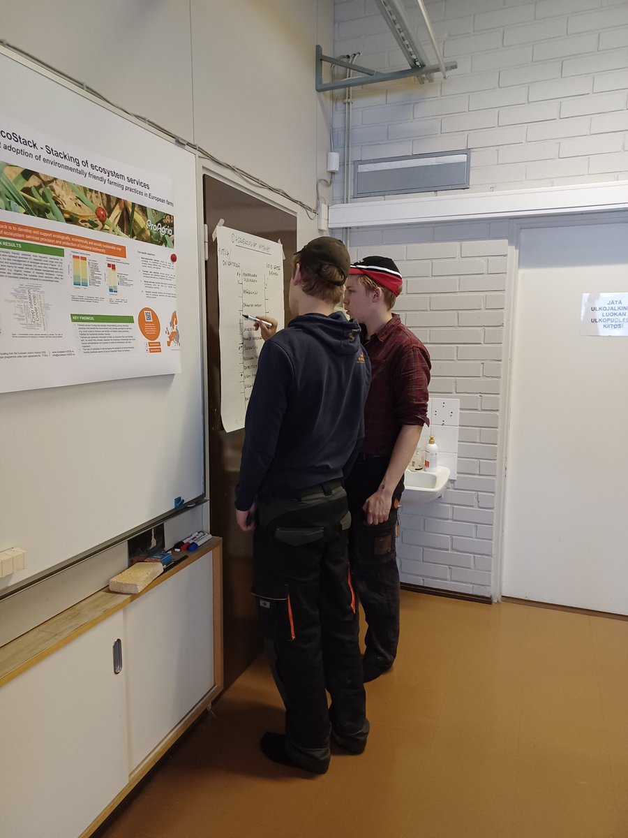 In <a href="/EcoStackH2020/">EcoStack</a> workshop #futurefarmers discussed and evaluated the applicability of environmentally friendly field practices #flowerstrips #intercropping #pollinators #naturalenemies <a href="/ProAgria/">ProAgria</a>