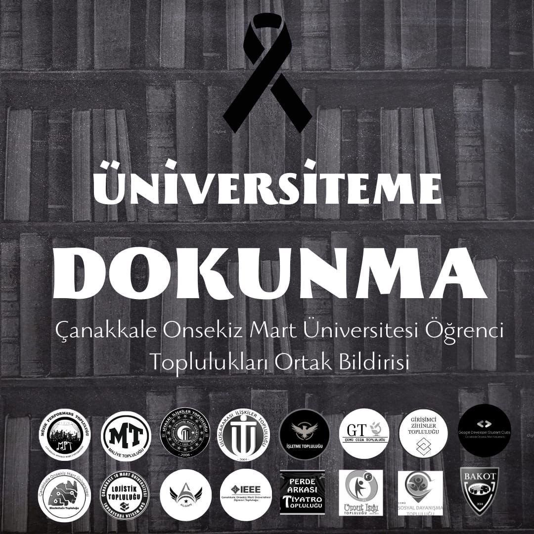 ÇOMÜ'de faaliyet gösteren 16 öğrenci topluluğu ortak bir bildiri yayınlayarak bahar döneminde "hibrit eğitim" modelinin uygulanmasını istedi.  #hibriteğitim #çomü