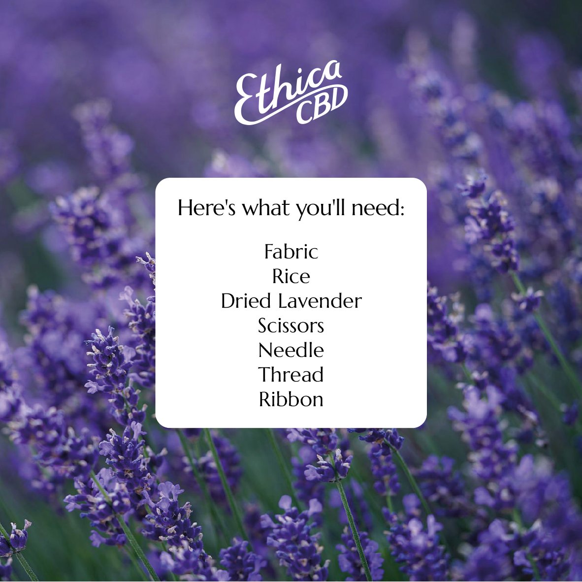 Have you heard about people using lavender bags to help them doze off at night? Why not make your own... 

#EthicaCBD #wellnessliving #cbd #cbdoil #lavenderbag #lavender #calming #wellnesstips #selfcare #cbduk #healthytips #goodsleep #relaxation