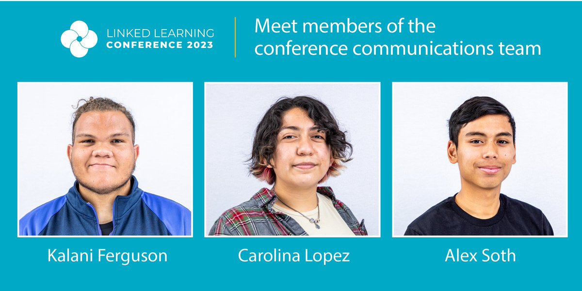 Filmmakers. Photographers. Creatives. Put your hands together for 3 incredibly talented members of the #LLConference2023 communications team who will be sharing the #Linked_Learning story through fresh eyes. Welcome @LongbeachUSD students!