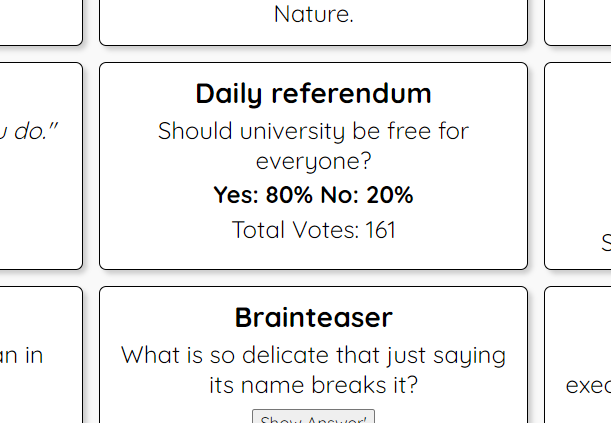 StudyMaths's tweet photo. Some* people are calling it @TeacherTapp for pupils...

NEW: Daily referendum on the https://t.co/4M5R1WxC2U homepage.

*literally no one https://t.co/jhTtAMzLt1