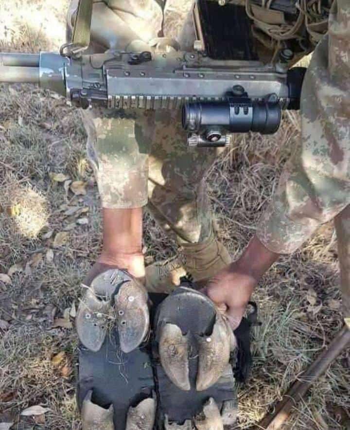 This are bandit s shoes from north rift region, 
They wear this things so that the soldiers cannot  trace them
#EndBanditry