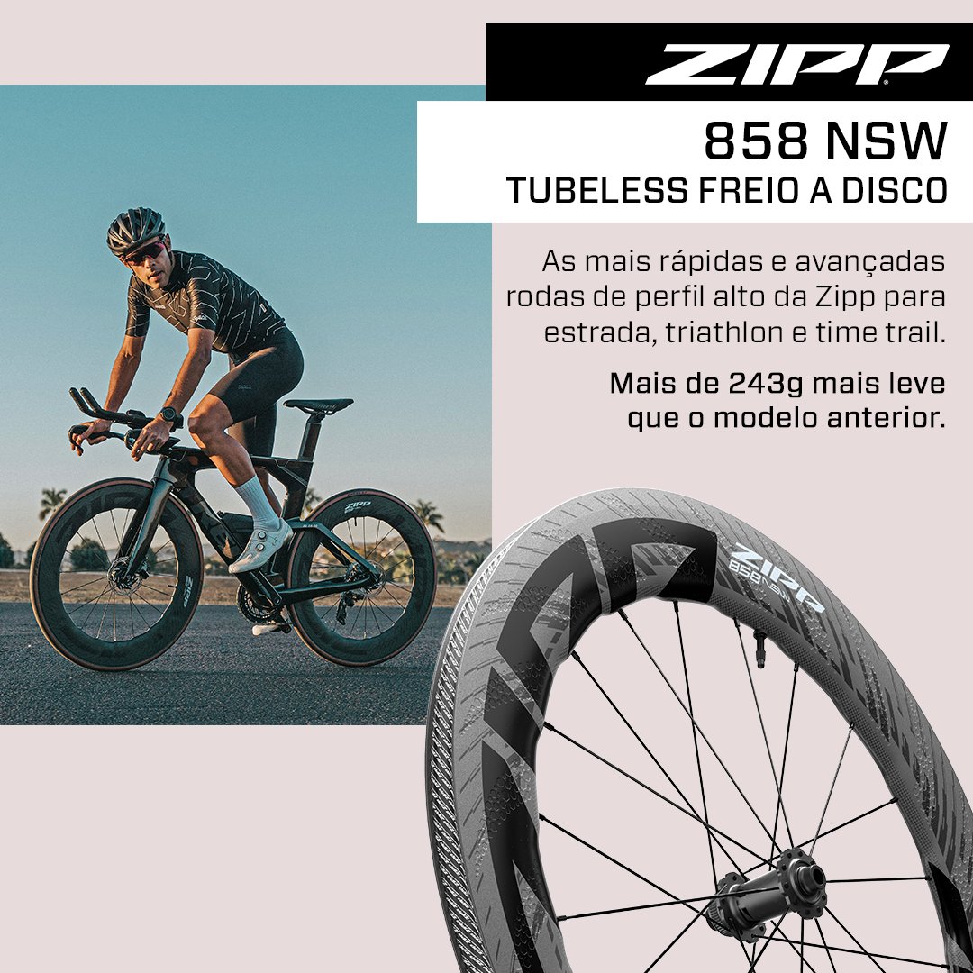 PROPARTS3's tweet photo. Nova ZIPP 858 NSW Tubeless Freio a Disco
As mais rápidas e avançadas rodas de perfil alto da Zipp para estrada, triathlon e time trail.
Mais de 243g mais leve que o modelo anterior.
#Zippspeed #ZippBrasil #Zippwheels #makingyoufaster #SRAM #SRAMBrasil #Proparts #MarcasFortes https://t.co/mgTiL2g8In