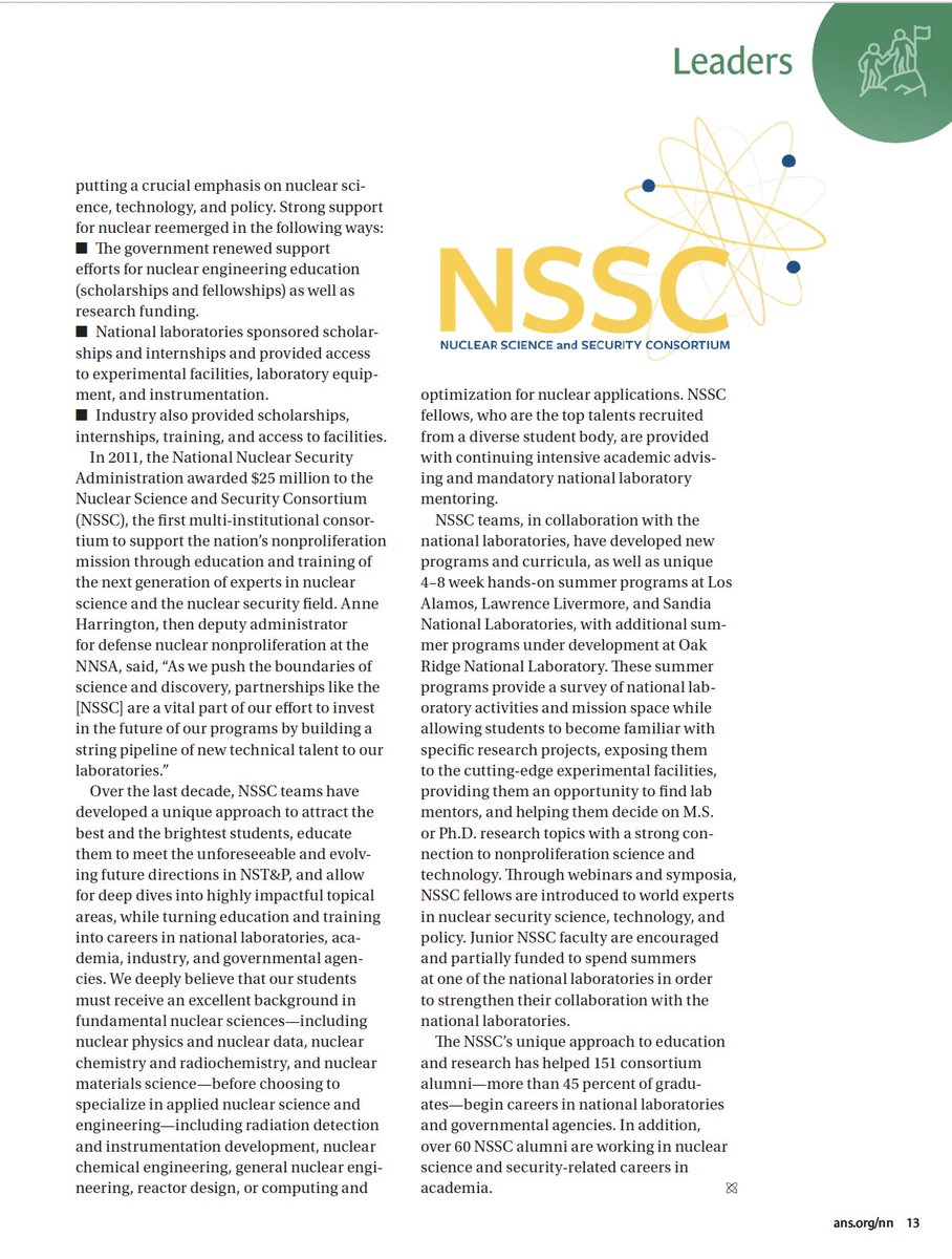 Nuclear Science and Security Consortium (@nssconsortium) on Twitter photo Prof. Jasmina Vujic, NSSC Director and Principal Investigator, discusses the need for a nuclear science and engineering workforce and the impact of the Nuclear Science and Security Consortium, featured in the <a href="/ANS_org/">American Nuclear Society</a> News February 2023 issue. Prof. Jasmina Vujic, NSSC Director and Principal Investigator, discusses the need for a nuclear science and engineering workforce and the impact of the Nuclear Science and Security Consortium, featured in the <a href="/ANS_org/">American Nuclear Society</a> News February 2023 issue.
