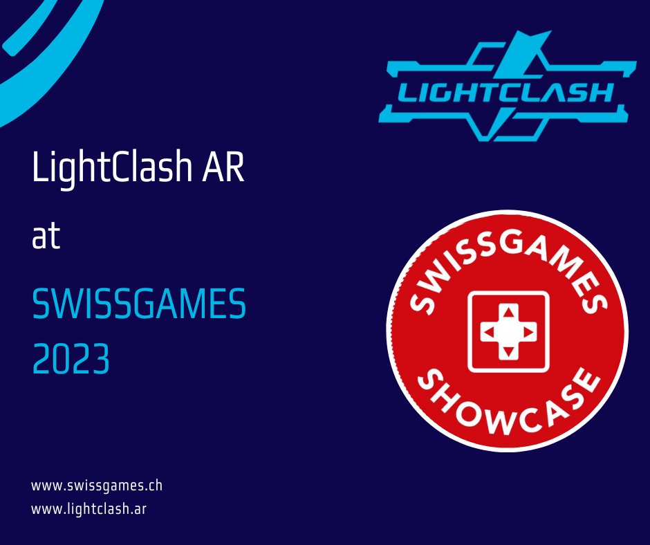 LightClashAR's tweet photo. 💥LightClash AR is among the 8 studios selected by @SwissGames to get the mentorship program during the annual showcase.

The event dates will be shared later.

Discover SwissGames here:
https://t.co/jHJttrUhYH 

@prohelvetia #SwissGames #LightClashAR #AR #GamingNews https://t.co/xSoIKArqsC