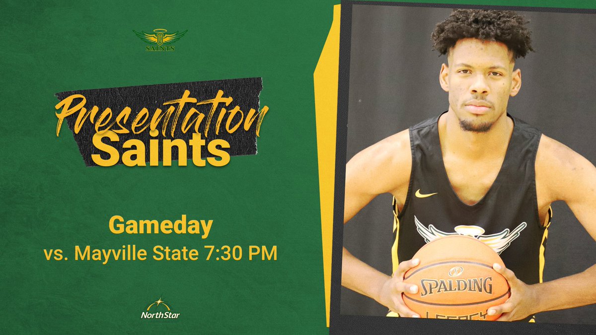Greenout Theme Today!
🏀Men's Basketball Gameday🏀
 Last Home Game
⏰MBB 7:30 PM
🆚Mayville State University
📍Strode Center
📺bit.ly/3bq0NVM
📻bit.ly/3zjnB68 or "605 Radio App" or "Hub City Radio App" &amp; click on the KSDN station to listen live
<a href="/PCSaintsMBB/">Presentation College Men's Basketball</a> 🔰🏀