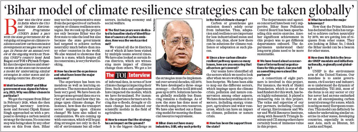 Excerpts of the conversation with <a href="/UNEP/">UN Environment Programme</a> India’s country head Atul Bagai <a href="/DEFCCOfficial/">Department of Environment, Forest & Climate Change</a> <a href="/BSPCBOfficial/">Bihar State Pollution Control Board, Govt.of Bihar</a> 
toi.in/Fjg7ma35