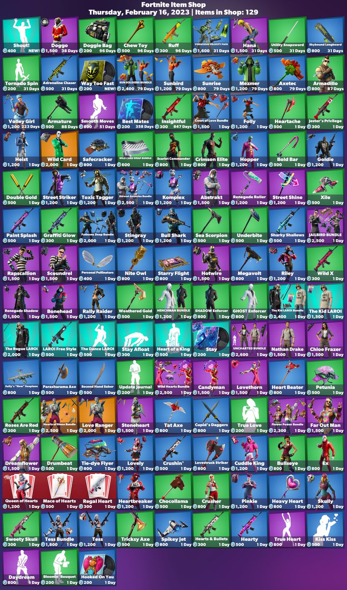 iFireMonkey on Twitter "π Fortnite Item Shop β° Thursday, February 16