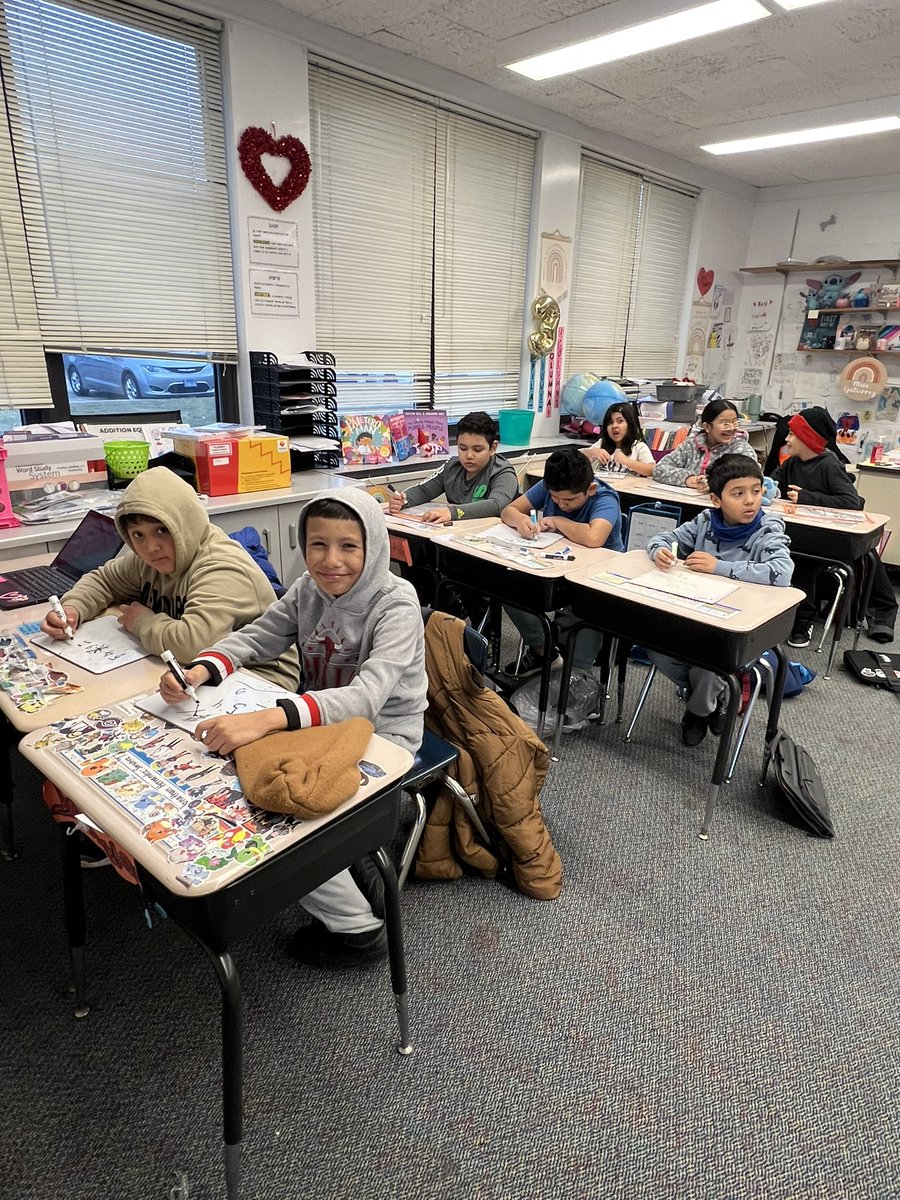 Students got to do their Math review with our friends from Ms. Sanchez’s class✨ #thirdgrade #Proudtobe15