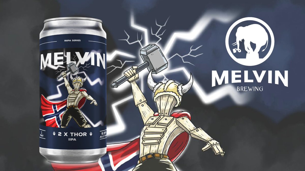 Melvinbrewing's tweet image. 2xThor: This beauty of a brew starts with bright flavors of grapefruit, mango and pineapple, followed by notes of honey, white pepper and pine.

#Thor #GodofThunder #LimitedRelease