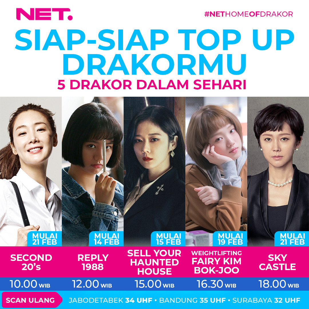 mdtvindonesia's tweet photo. Annyeonghaseyo chagiyaaa!!
Hari-hari kamu bakal lebih haha hihi karna ditop up ciwi-ciwi ini 💅🏻
Siap-siap yah 5 drakor dalam sehari, mulai dari jam 10.00 WIB sampai 18.00 WIB #NETHomeOfDrakor https://t.co/FIUR2DYtJp