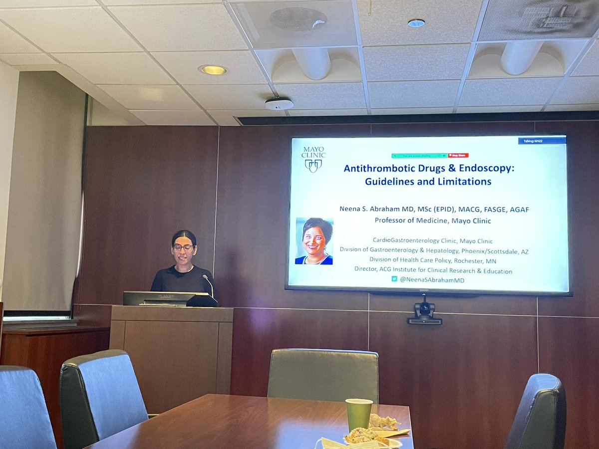 shifaumarMD's tweet photo. Podium🔥🔥🔥@UzmaSiddiquiMD introducing @NeenaSAbrahamMD discussing - Management of Antithrombotic Drugs in Endoscopy
Grey areas➡️#WWND - What would Neena Do 🤔
#GrandRounds @UChicagoGI
Grateful to be part of @AmCollegeGastro #YPLS & surrounded by inspiring #rolemodels https://t.co/VdospJzxVH
