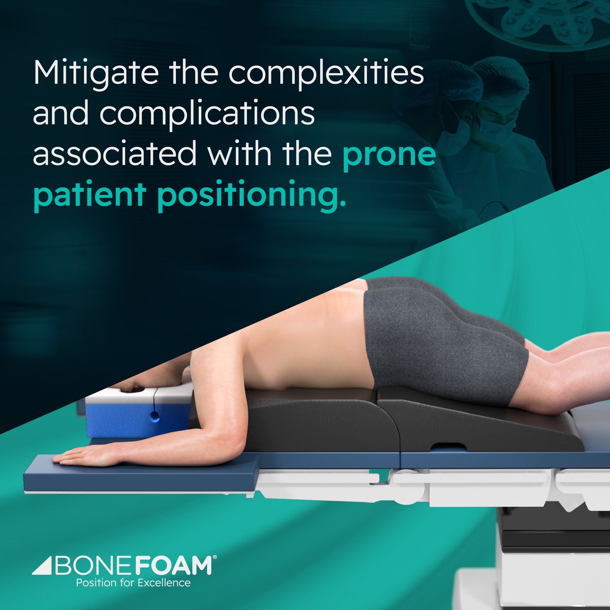 BoneFoam's tweet photo. The Universal Prone Solution eliminates inconsistencies of patient #pronepositioning. Collaboratively engineered with #physicians for #perioperative care teams, our newest innovation is engineered to provide:
- Abdominal decompression
- Offloading of breast and genitalia (1/2) https://t.co/ugjCMHmSWS