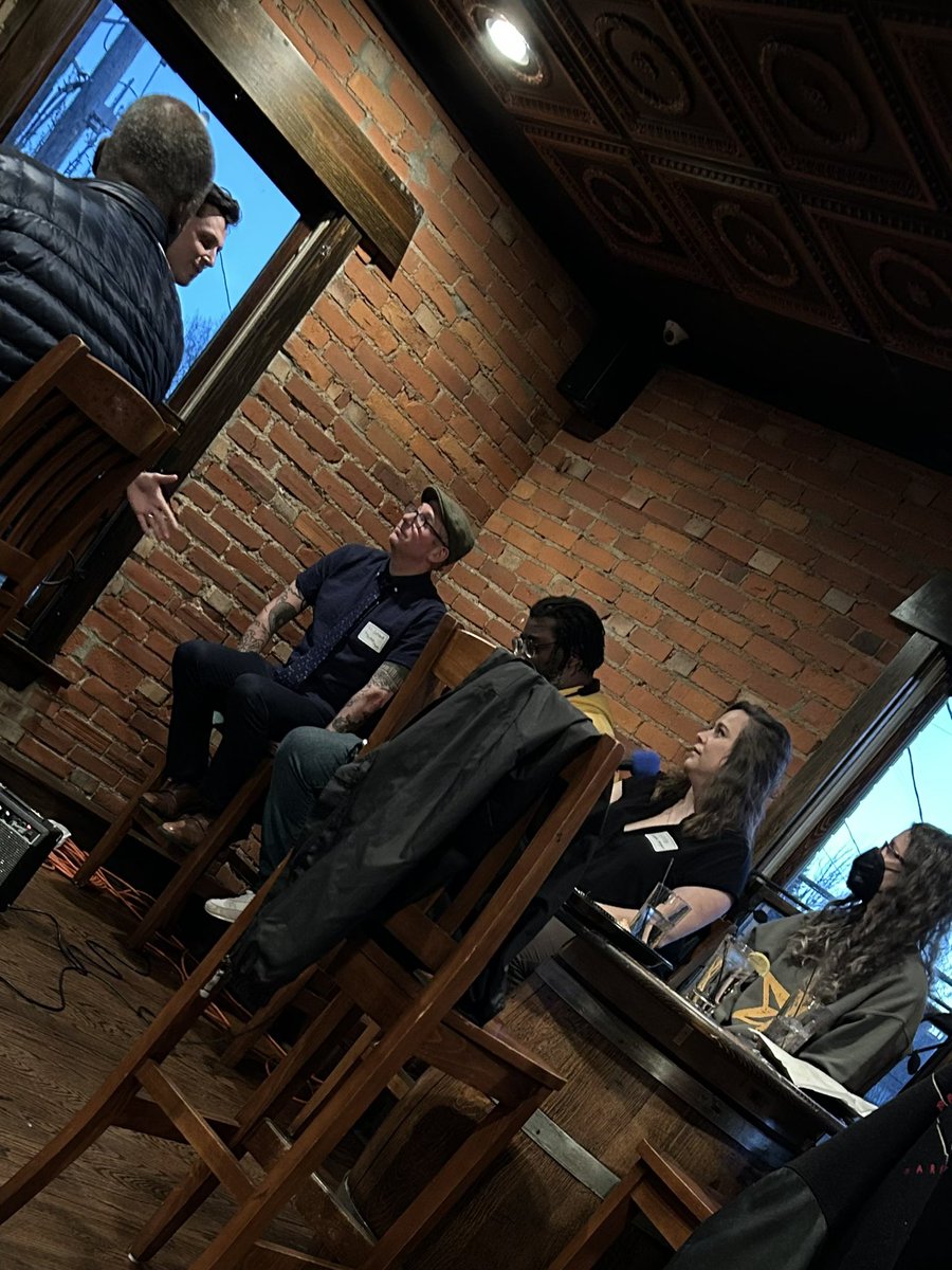 almcgahan's tweet photo. Freelance journalists sharing their tips and experience at @PressClubCle’s panel discussion. #PressClubCLE https://t.co/dLe4NbItEc